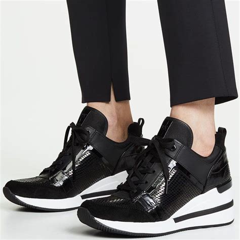 michael kors black tennis shoes|michael kors tennis shoes wedges.